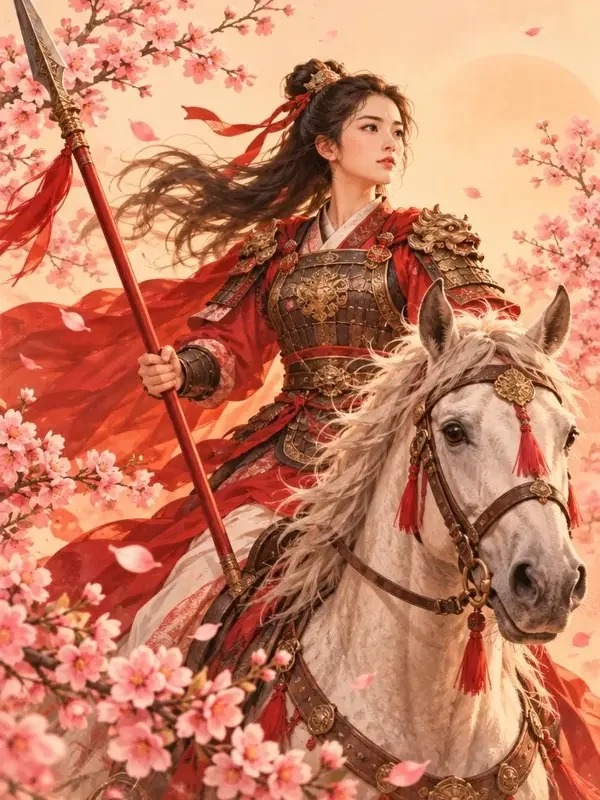 红果短剧官网·桃花马上请长缨海报，分类：古装女强